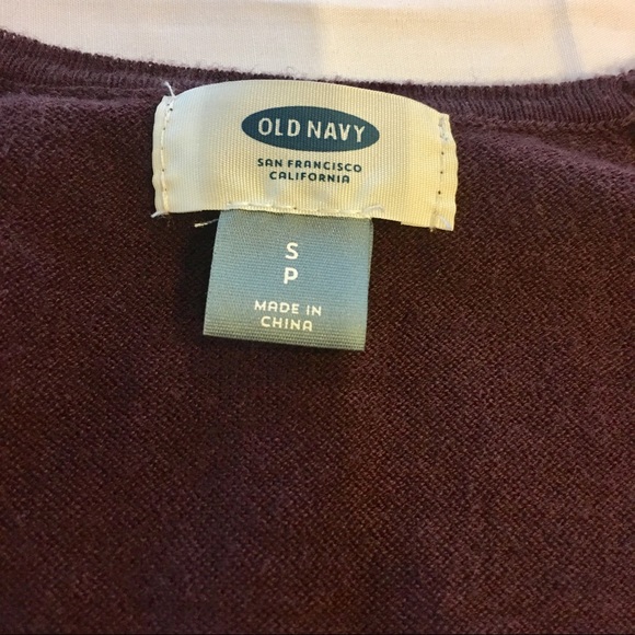 Old Navy Small Grey Maroon Color Block Blouse Top - Picture 6 of 8